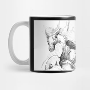 Ink drawing of a dragon - fantasy inspired designs Mug